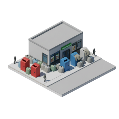 Pallax Smart Clothing Donation Bin Overfilled